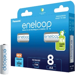8er Pack Panasonic Eneloop Ni-MH AA Akkus (2.000 mAh) für 17€ (VG: 29,43€)