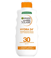 Garnier Sonnenschutz-Milch, LSF 30, feuchtigkeitsspendende Sonnencreme mit Shea Butter, Ambre Solaire, (1 x 200 ml) für 5,21€