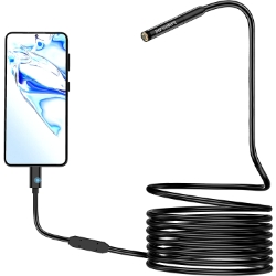 Pancellent 1080P Endoskop Schlangeninspektionskamera END-W300-ONE (USB-C, WiFi, für Android und iOS) für 23,94€