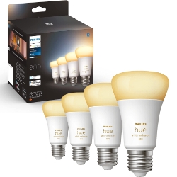 4er Pack Philips Hue White Ambiance E27, 4 x 570lm für 34,99€ (VG: 54,62€)
