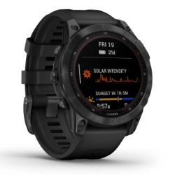 GARMIN Fenix 7 Solar Smartwatch Edelstahl Silikon, 127-210 mm, Schwarz/Schiefergrau für 471,96€ (VG: 586,99€)