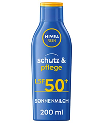 NIVEA SUN Schutz & Pflege Sonnenmilch LSF 50+ (200 ml) für 6,37€