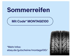 [endet heute] eBay: Gutschein für kostenlose Montage beim Reifenkauf