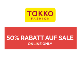 TAKKO: 50% Extra-Rabatt auf bereits reduzierte Sale-Artikel