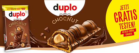 Duplo Chocnut Dank Erstattung kostenlos testen