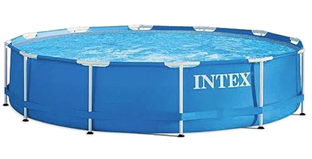 Intex Pool Metallrahmen , Blau, Rundrohr (ø) 3,66 x (h) 0,76m ab 54€