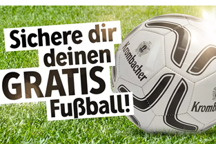 Krombacher Produkt kaufen und gratis Fußball sichern