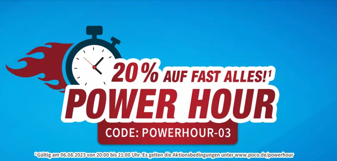 [nur von 20 – 21Uhr] POCO: 20% Rabatt auf fast Alles