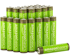 Amazon Basics AAA-Batterien, 800 mAh, wiederaufladbar, 24 Stück für 13,34€