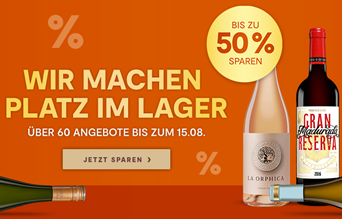 Vinos: Lagerverkauf mit bis zu 50% Rabatt + 10€ Rabatt ab 40€ für Neukunden