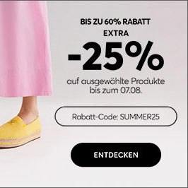 eSchuhe: Sommer-Sale mit bis zu 60% Rabatt + 25% Extra-Rabatt