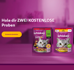 Whiskas: Zwei kostenlose Katzenfutter-Proben für euer Tier