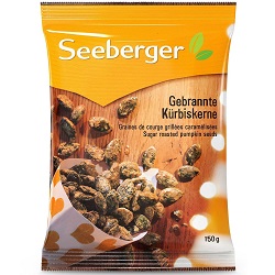 12er Pack Seeberger Gebrannte Kürbiskerne – Karamellisierte knackige Kerne zum Knabbern für 21,60€ (Vergleich: 34,68€)