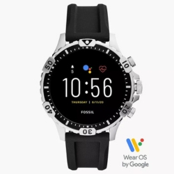 Fossil Gen 5 Smartwatch Garrett HR mit schwarzem Silikonarmband für 109€ (VG: 185,10€)