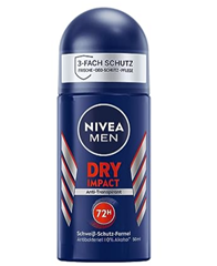 3 x Nivea Men Dry Impact Anti-Transpirant Roll-On, 50 ml für 4,44€ (= 1,48€/Deo – Vergleich: 2,45€)