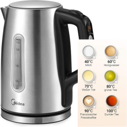 Midea Wasserkocher mit Temperatureinstellung (2.200W, 1,7L) für 27,30€ (VG: 40,99€)