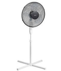Amazon Basics – Standventilator, mit Oszillationsfunktion, 3 Geschwindigkeitsstufen, 40 W, Schwarz für 35,58€