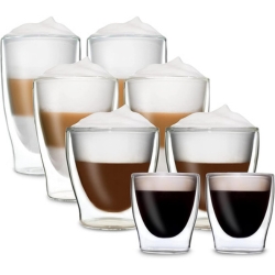 8-teiliges Feelino DUOS Thermo-Gläser mit jeweils 2x 4 Größen (80, 200, 310, 400ml) für 36,99€ (VG: 46,99€)