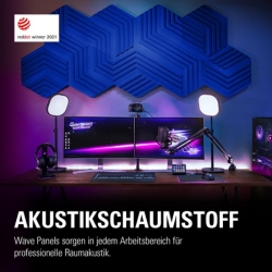 Elgato Wave Panels Starter Set in Blau (Schalldämmung) für 49,99€ (VG: 89,95€)