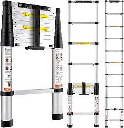 3,2 Meter VEVOR Teleskopleiter mit 170kg Belastbarkeit für 55,99€ (Vergleich: 89,99€)