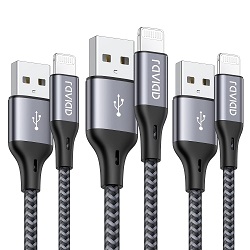 3er Pack RAVIAD Lightning Ladekabel mit MFi Zertifizierung (2 Meter) für 5,99€