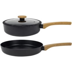 3-teiliges Sabatier Pfannenset (Aluguss, 24cm inkl. Deckel & 28cm, Induktion) für 39,99€ (VG: 74,99€)
