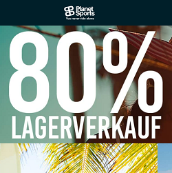 Planet Sports: Im Lagerverkauf 80% Rabatt auf alle Artikel im Shop