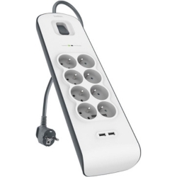Amazon.fr: Belkin 8-fach Steckdosenleiste mit Überspannungsschutz & 2 USB-Anschlüssen für 29,71€ (VG: 39,90€)