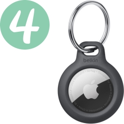 4er Pack Belkin AirTag Hülle mit Schlüsselanhänger, Schwarz für 19,99€ (VG: 31,45€)
