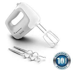 Tefal Handmixer Prep’Mix HT450B | 450 W | 5 Geschwindigkeiten | 2 Schneebesen und 2 Knethaken aus Edelstahl für 24,99€