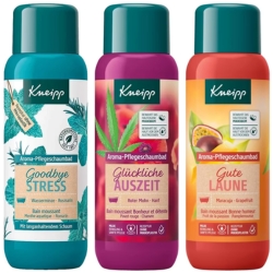 Kneipp Aroma-Pflegeschaumbäder Glückliche Auszeit, Goodbye Stress oder Gute Laune, je 400ml für 2,20€ (VG: 3,96€)