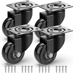 4er Pack GBL Schwerlast Möbelrollen mit Schrauben für 11,39€ (Vergleich: 17,99€)