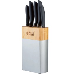 5-teiliger Russell Hobbs Messerblock für 20,94€ (Vergleich: 28,44€)