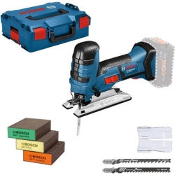 Bosch Professional 18V System Akku Stichsäge GST 18 V-LI S (3x Sägeblätter & Schwämme, Solo, in L-BOXX 136) für 149,99€ (VG: 169,59€)