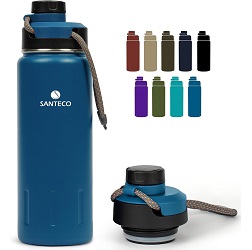 710ml SANTECO auslaufsichere Edelstahl Trinkflasche für 11,69€