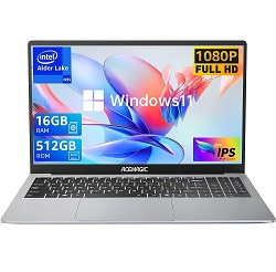 15,6 Zoll ACEMAGIC AX15 Full-HD IPS Laptop mit Metallgehäuse (Intel Quad-Core N95, 16 GB DDR4, 512 GB SSD) für 277,15€