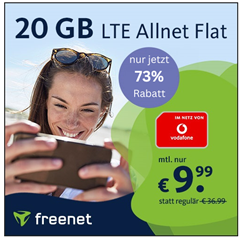 20GB Vodafone Allnet-Flat für nur 9,99€