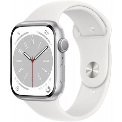 45mm Apple Watch Series 8 MP6N3FD/A (Aluminium, GPS, Silber) für 395,10€ (Vergleich: 435,90€)