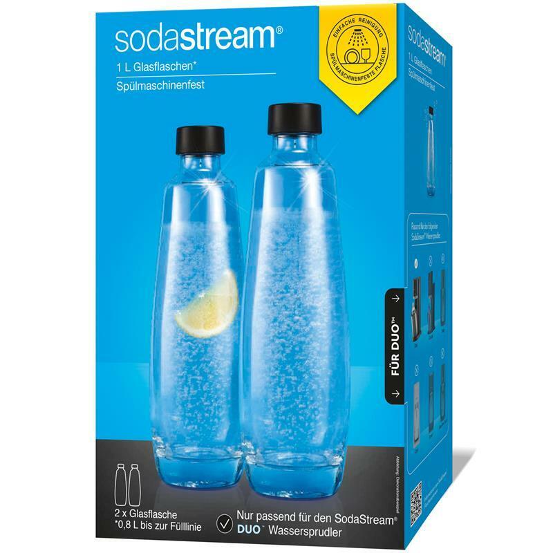 SodaStream Twinpack Duo-Glasflaschen (1 Liter) für 9,99€ (Vergleich: 15,99€)