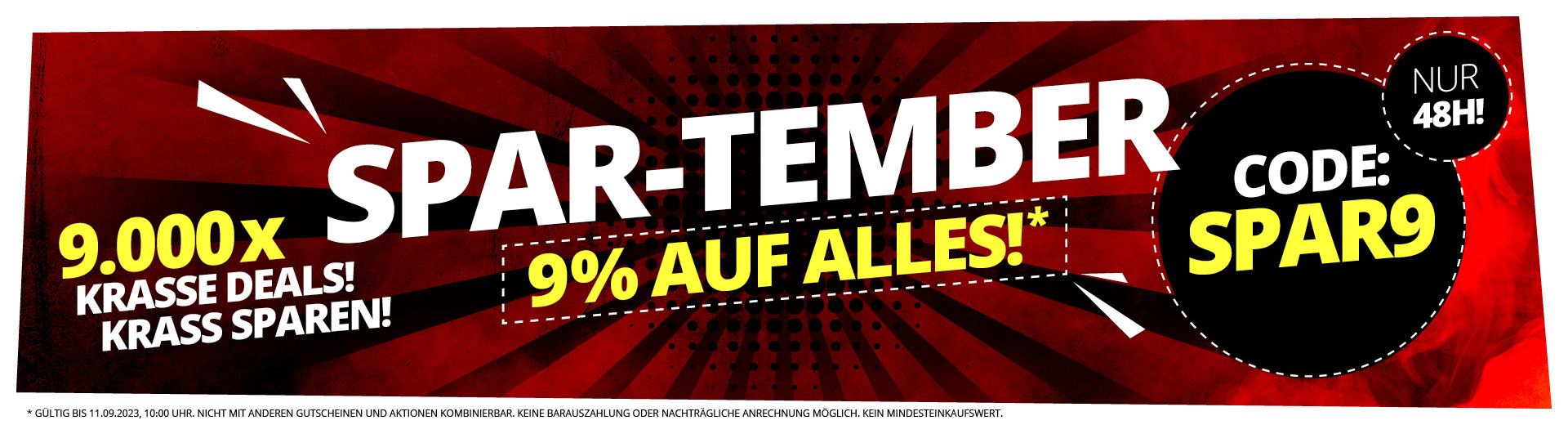Sportspar: 9% Extra-Rabatt auf Alles