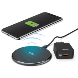 Hama QI Wireless Charger + Netzteil Ladegerät für Apple iPhone 14, 13, 12, Pro, SE für 9,99€ (VG: 15,97€) + zusätzlicher Mengenrabatt