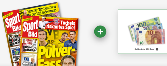 12 Monate Sport Bild für 167,88€ + 130€ Geldprämie