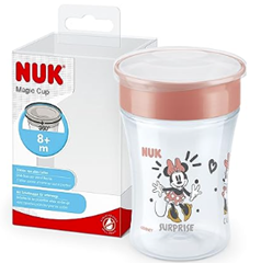 NUK Magic Cup Trinklernbecher | 8+ Monate | 230 ml | auslaufsicherer 360°-Trinkrand | BPA-frei | Disney Minnie Maus | rot für 6,99€