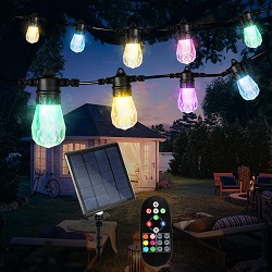 Randaco Solar Lichterkette Außen mit 15 LED-Glühbirnen im Doppelpack für 50,39€