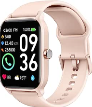 Smartwatch Damen mit Telefonfunktion, 1.8″ inkl. Pulsmesser/Schlaf/SpO2, Schrittzähler Uhr Damen mit IP68 wasserdicht,100+ Sportmodi) für 29,99€