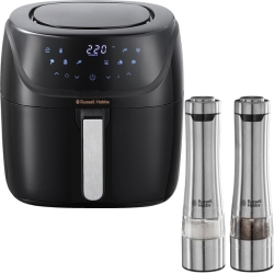Russell Hobbs Heißluftfritteuse XXL, 8l + Russell Hobbs Salz und Pfeffer Mühle, elektrisch für 99,99€ (VG: 166,10€)