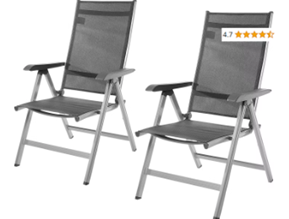 [Top] 2x Amazon Basics Gartenstuhl | 5-stufig verstellbar 55,90€