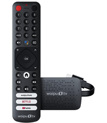 waipu.tv 4K Stick | Inkl. Fernbedienung mit Schnellwahltasten (mit TV-Steuerungstasten) | Fernsehen über WLAN | HDMI | 4K | HDR für 30€