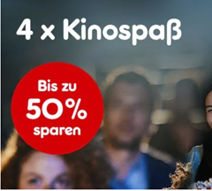 4 x Cinestar Kinoticket für 26,80€ (= 6,70€ pro Ticket)
