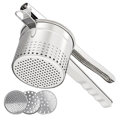 GloTika Kartoffelpresse Edelstahl, Kartoffelstampfer mit Ergonomischem Griff für 15,49€